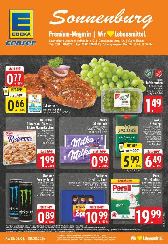 EDEKA Sonnenburg KW32/2026 Titelblatt