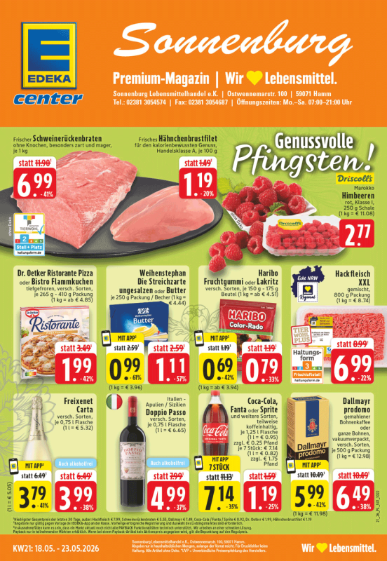 EDEKA Sonnenburg KW21/2026 Titelblatt Prospekt